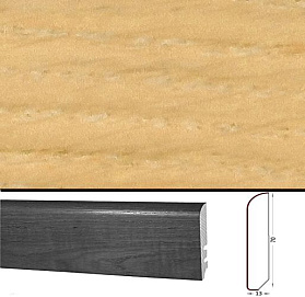 Плинтус шпонированный Tecnorivest Дуб Сахара 70х13, 1 м.п.